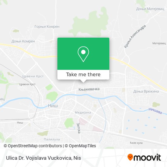 Ulica Dr. Vojislava Vuckovica map