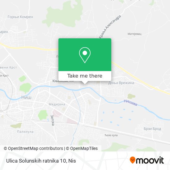 Ulica Solunskih ratnika 10 map