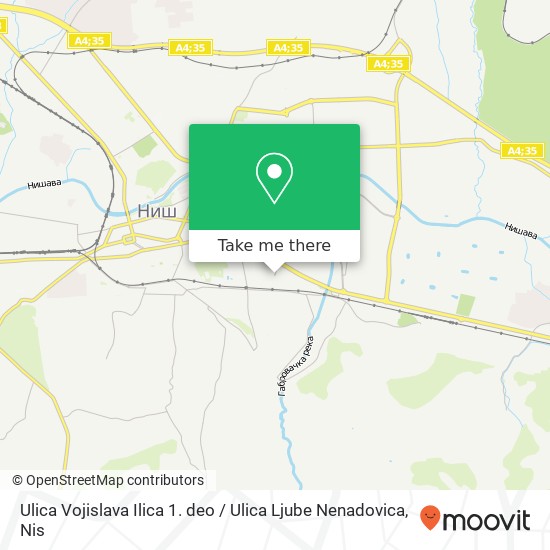 Ulica Vojislava Ilica 1. deo / Ulica Ljube Nenadovica map