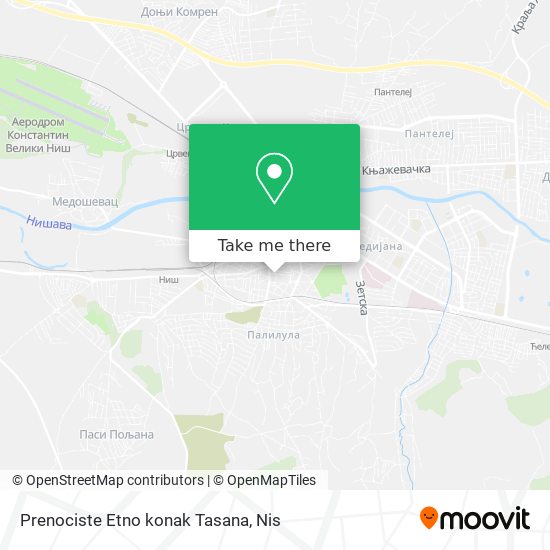 Prenociste Etno konak Tasana map