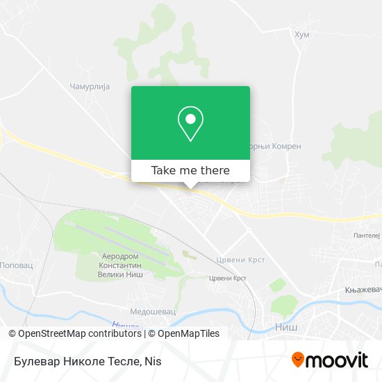 Булевар Николе Тесле map