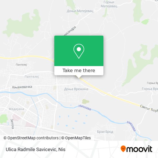 Ulica Radmile Savicevic map