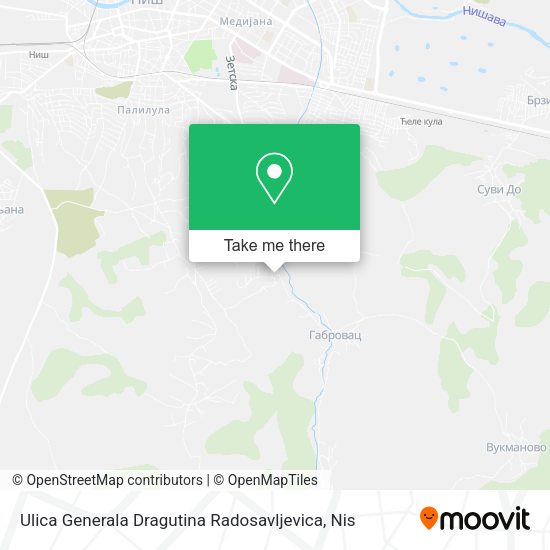 Ulica Generala Dragutina Radosavljevica map