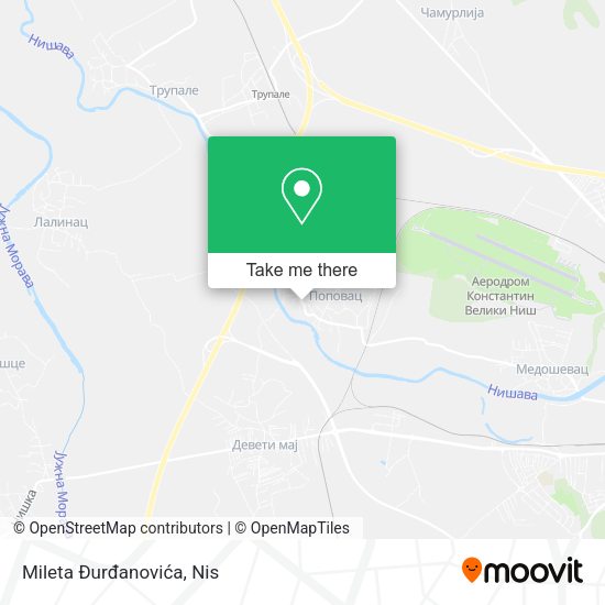 Mileta Đurđanovića map