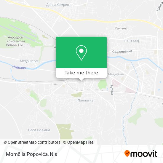 Momčila Popovića map