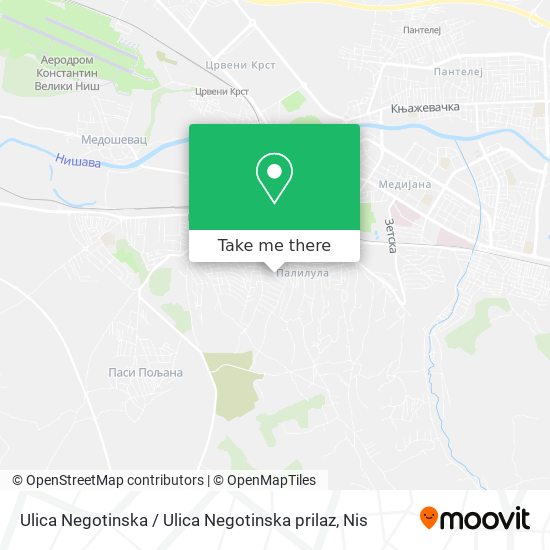 Ulica Negotinska / Ulica Negotinska prilaz map