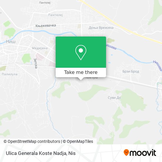 Ulica Generala Koste Nadja map