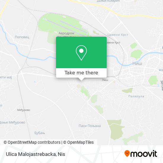 Ulica Malojastrebacka map