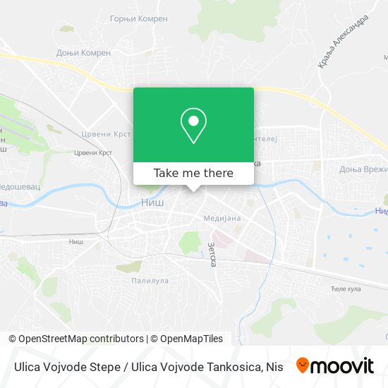 Ulica Vojvode Stepe / Ulica Vojvode Tankosica map