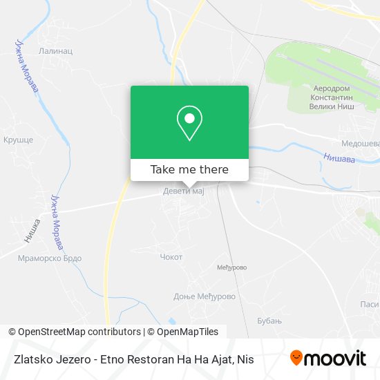 Zlatsko Jezero - Etno Restoran Ha Ha Ajat map