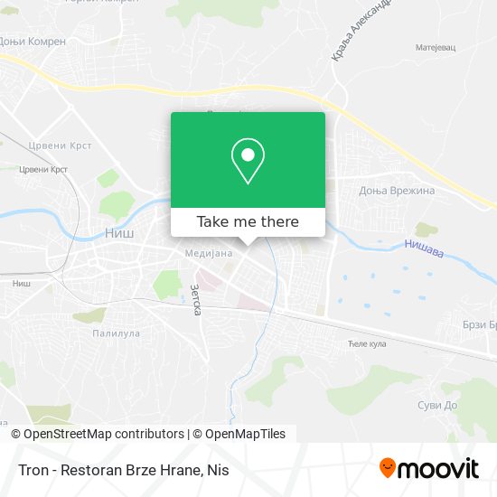 Tron - Restoran Brze Hrane map