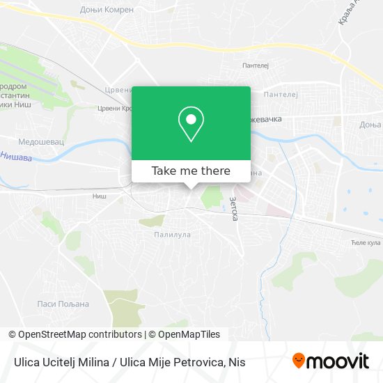 Ulica Ucitelj Milina / Ulica Mije Petrovica map