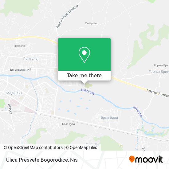 Ulica Presvete Bogorodice map