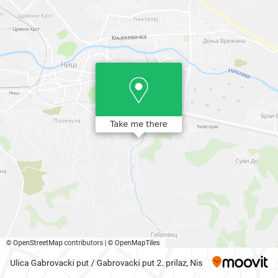Ulica Gabrovacki put / Gabrovacki put 2. prilaz map