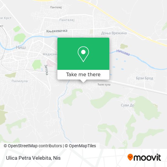 Ulica Petra Velebita map