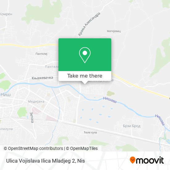 Ulica Vojislava Ilica Mladjeg 2 map