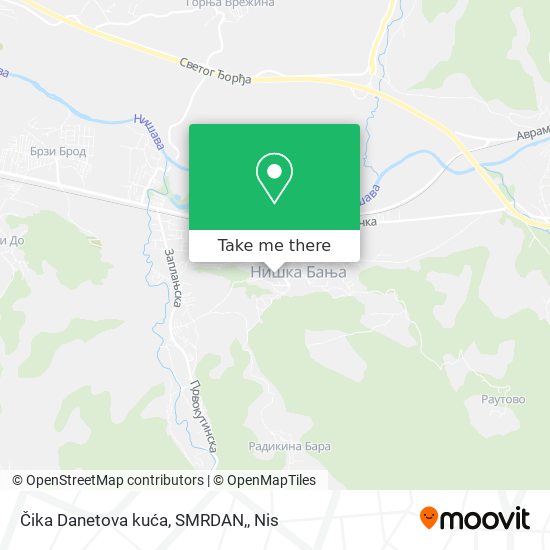 Čika Danetova kuća, SMRDAN, map