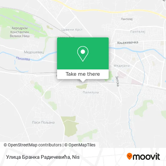 Улица Бранка Радичевића map