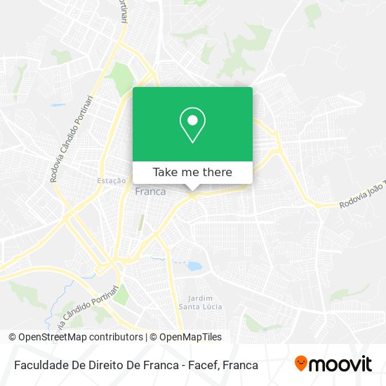 Mapa Faculdade De Direito De Franca - Facef