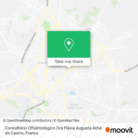 Mapa Consultório Oftalmológico Dra Flávia Augusta Attié de Castro