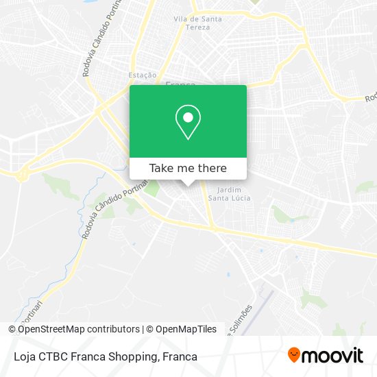 Loja CTBC Franca Shopping map