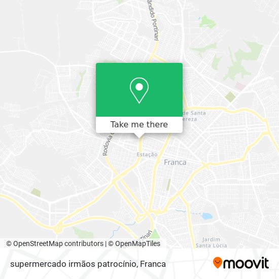 supermercado irmãos patrocínio map