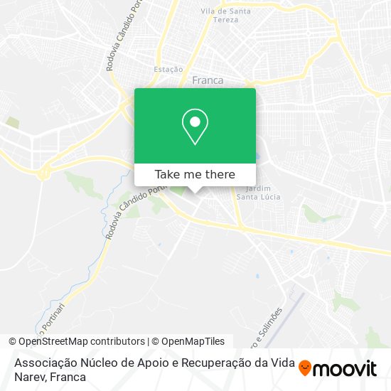 Associação Núcleo de Apoio e Recuperação da Vida Narev map