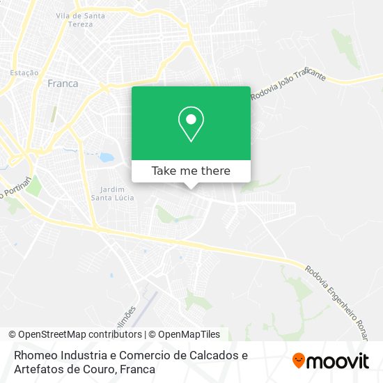 Rhomeo Industria e Comercio de Calcados e Artefatos de Couro map