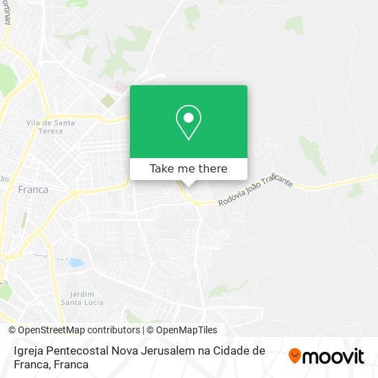 Mapa Igreja Pentecostal Nova Jerusalem na Cidade de Franca