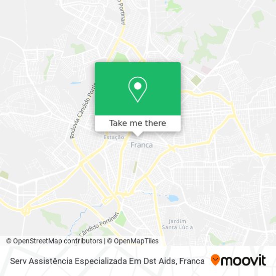 Serv Assistência Especializada Em Dst Aids map