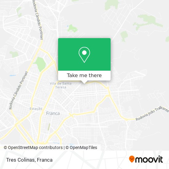 Tres Colinas map