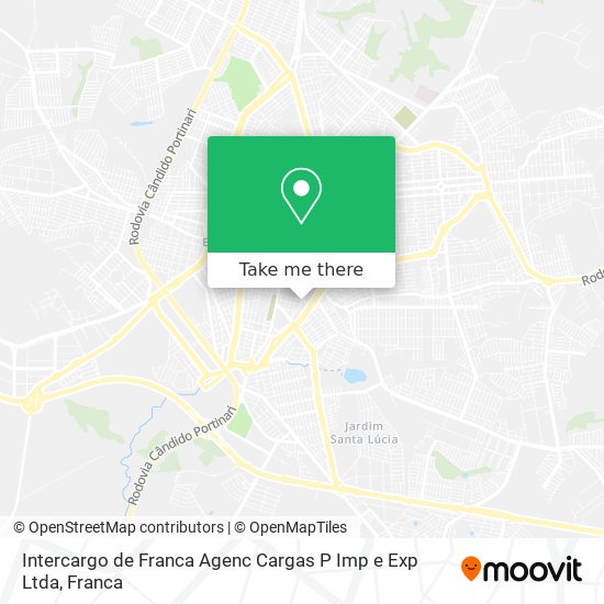 Mapa Intercargo de Franca Agenc Cargas P Imp e Exp Ltda