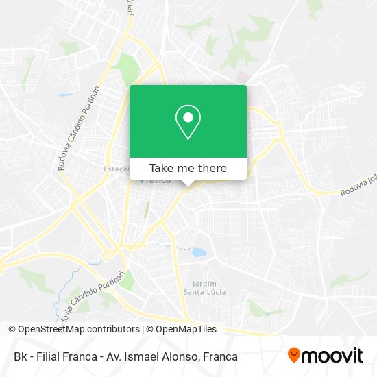 Mapa Bk - Filial Franca - Av. Ismael Alonso