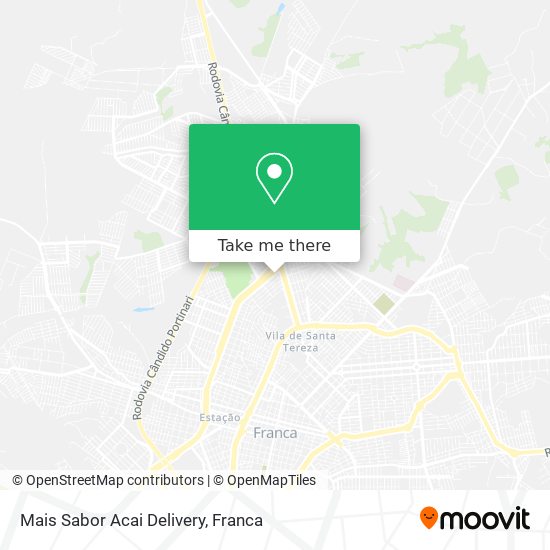Mais Sabor Acai Delivery map