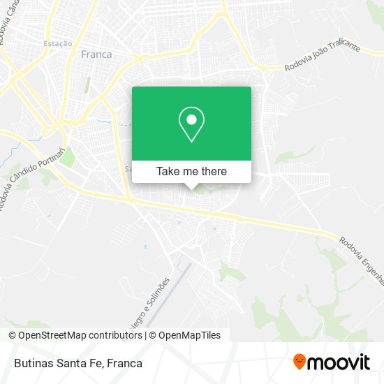 Butinas Santa Fe map