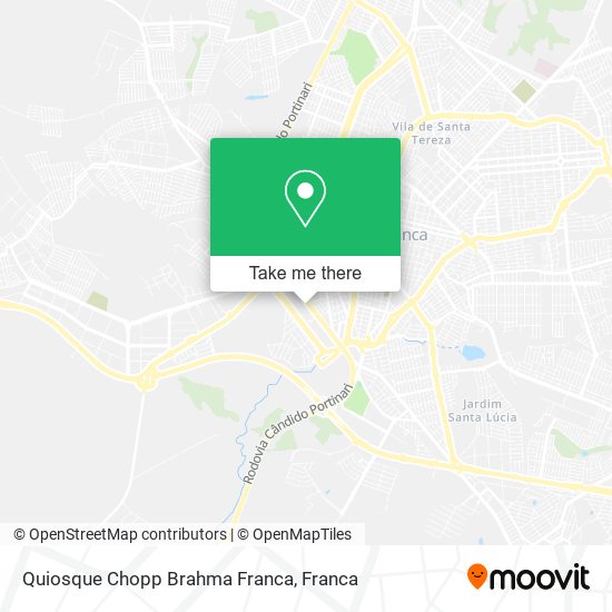 Mapa Quiosque Chopp Brahma Franca