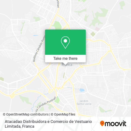 Atacadao Distribuidora e Comercio de Vestuario Limitada map