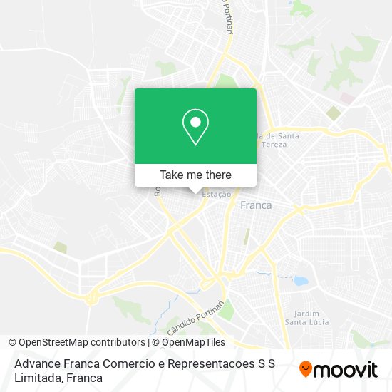 Advance Franca Comercio e Representacoes S S Limitada map