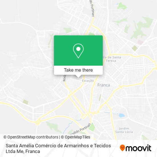 Mapa Santa Amélia Comércio de Armarinhos e Tecidos Ltda Me