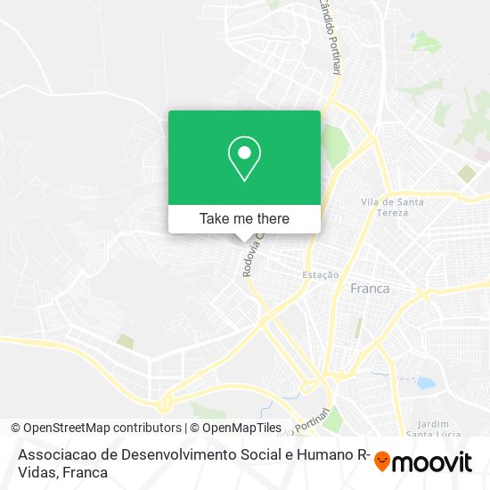 Mapa Associacao de Desenvolvimento Social e Humano R-Vidas