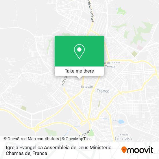 Mapa Igreja Evangelica Assembleia de Deus Ministerio Chamas de