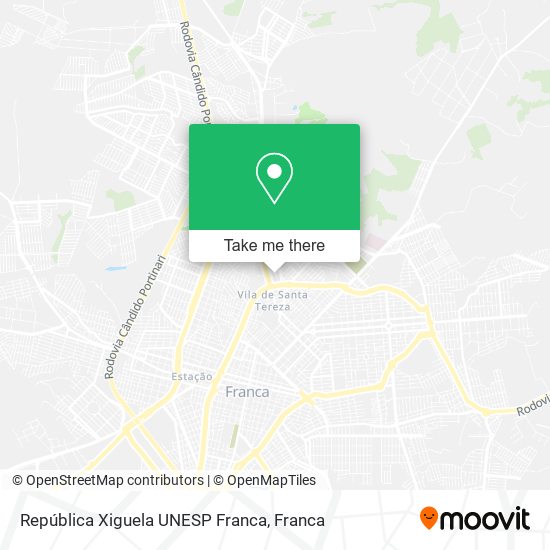 República Xiguela UNESP Franca map