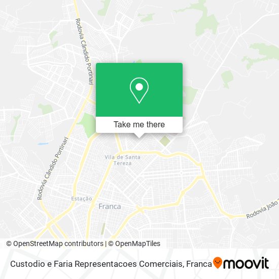 Custodio e Faria Representacoes Comerciais map