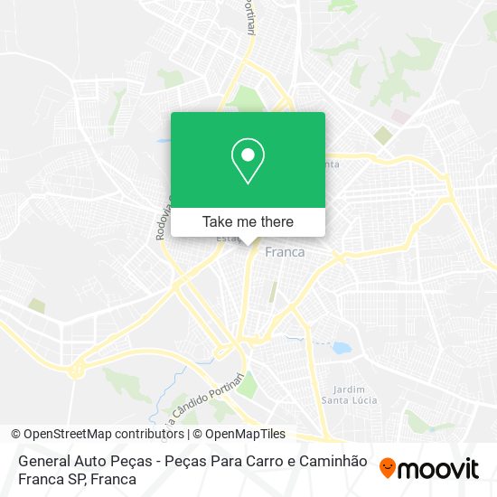 Mapa General Auto Peças - Peças Para Carro e Caminhão Franca SP