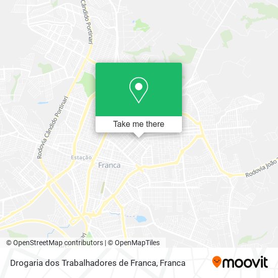 Mapa Drogaria dos Trabalhadores de Franca