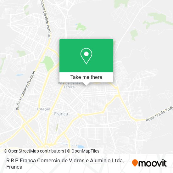 Mapa R R P Franca Comercio de Vidros e Aluminio Ltda