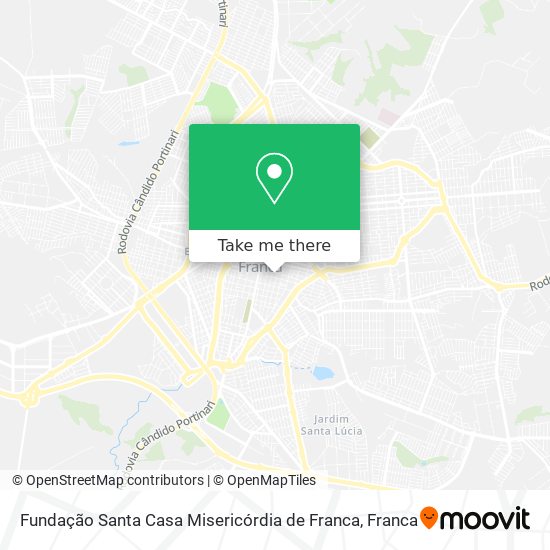 Mapa Fundação Santa Casa Misericórdia de Franca