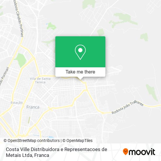 Mapa Costa Ville Distribuidora e Representacoes de Metais Ltda