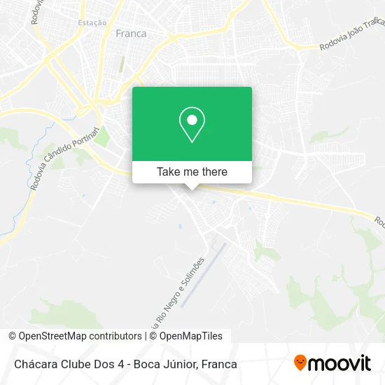 Chácara Clube Dos 4 - Boca Júnior map