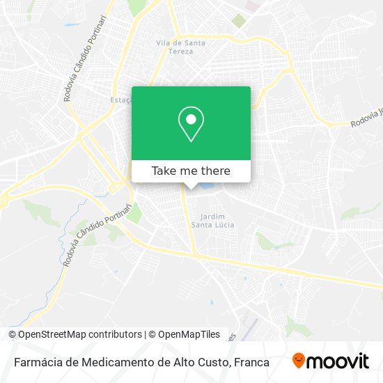 Farmácia de Medicamento de Alto Custo map